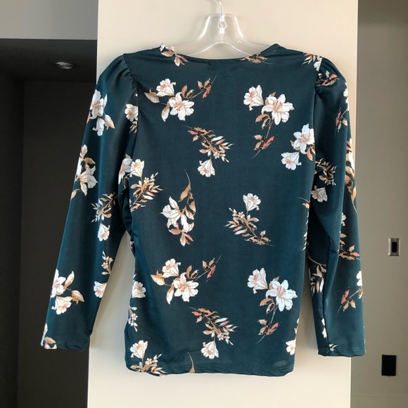 Eclair Ruch Floral Top - Picture 3 of 5